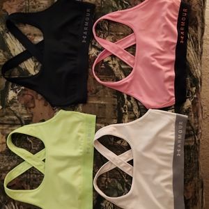 4 Under Armour Crossback Sports Bras Large